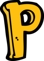 tekenfilm letter p png