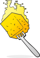 hand drawn cartoon cheese png