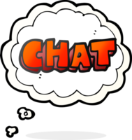 hand drawn thought bubble cartoon chat symbol png