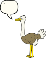 hand drawn speech bubble cartoon ostrich png