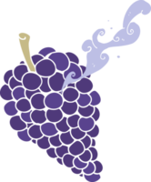flat color illustration of grapes png