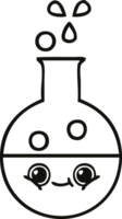 line drawing cartoon of a test tube png