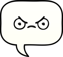 gradient shaded cartoon of a speech bubble png