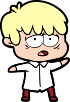 cartoon exhausted boy png