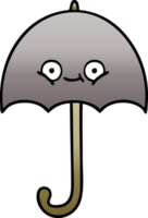gradient shaded cartoon of a umbrella png