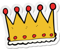 sticker of a cartoon crown png