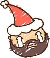 Weihnachtsmann Kreidezeichnung png