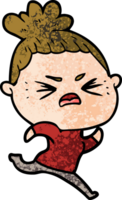 cartoon angry woman png