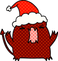 hand drawn christmas cartoon of kawaii devil png