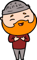 cartoon happy bearded man png