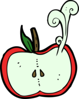 cartoon juicy apple half png