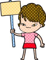 cartoon happy woman png