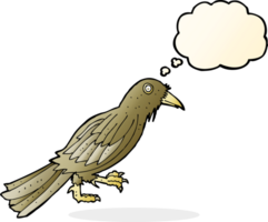 cartoon crow with thought bubble png