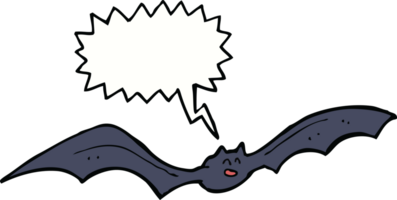 Cartoon-Fledermaus mit Sprechblase png