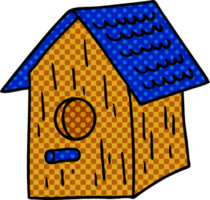 hand drawn cartoon doodle of a wooden bird house png