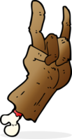 karikaturhand, die rocksymbol macht png