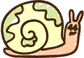 dibujo de tiza de caracol png