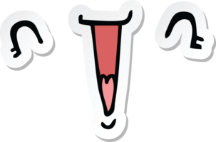 sticker of a cute cartoon face png