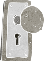 dessin animé vieux bouton de porte png