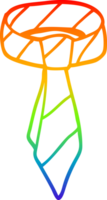 arco Iris gradiente linha desenhando do uma desenho animado gravata png