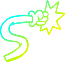 cold gradient line drawing of a cartoon hand gesture png
