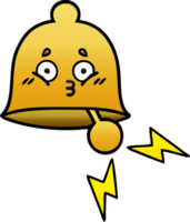 gradient shaded cartoon of a ringing bell png