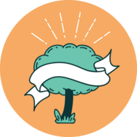 ícone de uma árvore de estilo de tatuagem png
