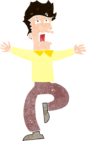 homem aterrorizado dos desenhos animados png