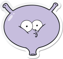 sticker of a cartoon bladder png