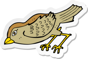 sticker of a cartoon garden bird png