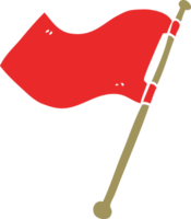 dessin animé doodle drapeau rouge png