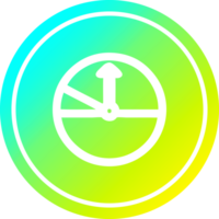 Tachometer kreisförmig Symbol mit cool Gradient Fertig png