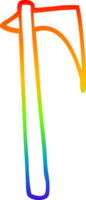 ligne de gradient arc-en-ciel dessin dessin animé hache pointue png