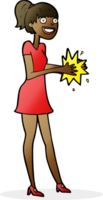 cartoon woman clapping hands png