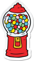 sticker of a cartoon gumball machine png