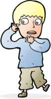 cartoon frightened boy png