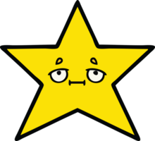 étoile d'or de dessin animé mignon png