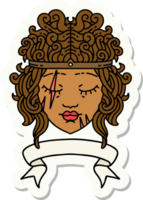 human barbarian character with banner sticker png