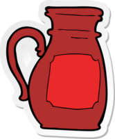 sticker of a cartoon jug png