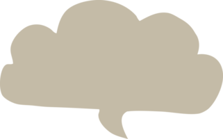 cartoon doodle cloud speech bubble png