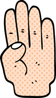 comic book style cartoon hand png