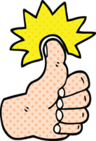 comic book style cartoon thumbs up symbol png