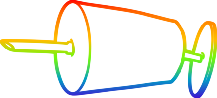 regenbooggradiënt lijntekening cartoon medische spuit png