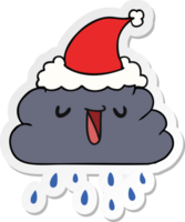 Navidad pegatina dibujos animados kawaii lluvia nube png