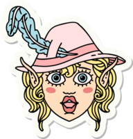 elf bard character face sticker png