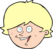 cartoon happy boy face png