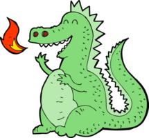 dessin animé dragon cracheur de feu png