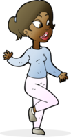 cartoon friendly woman waving png