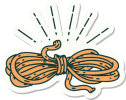 sticker of tattoo style wound rope png