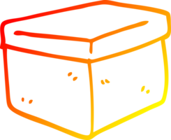 ligne de gradient chaud dessinant une boîte de classement de dessin animé png